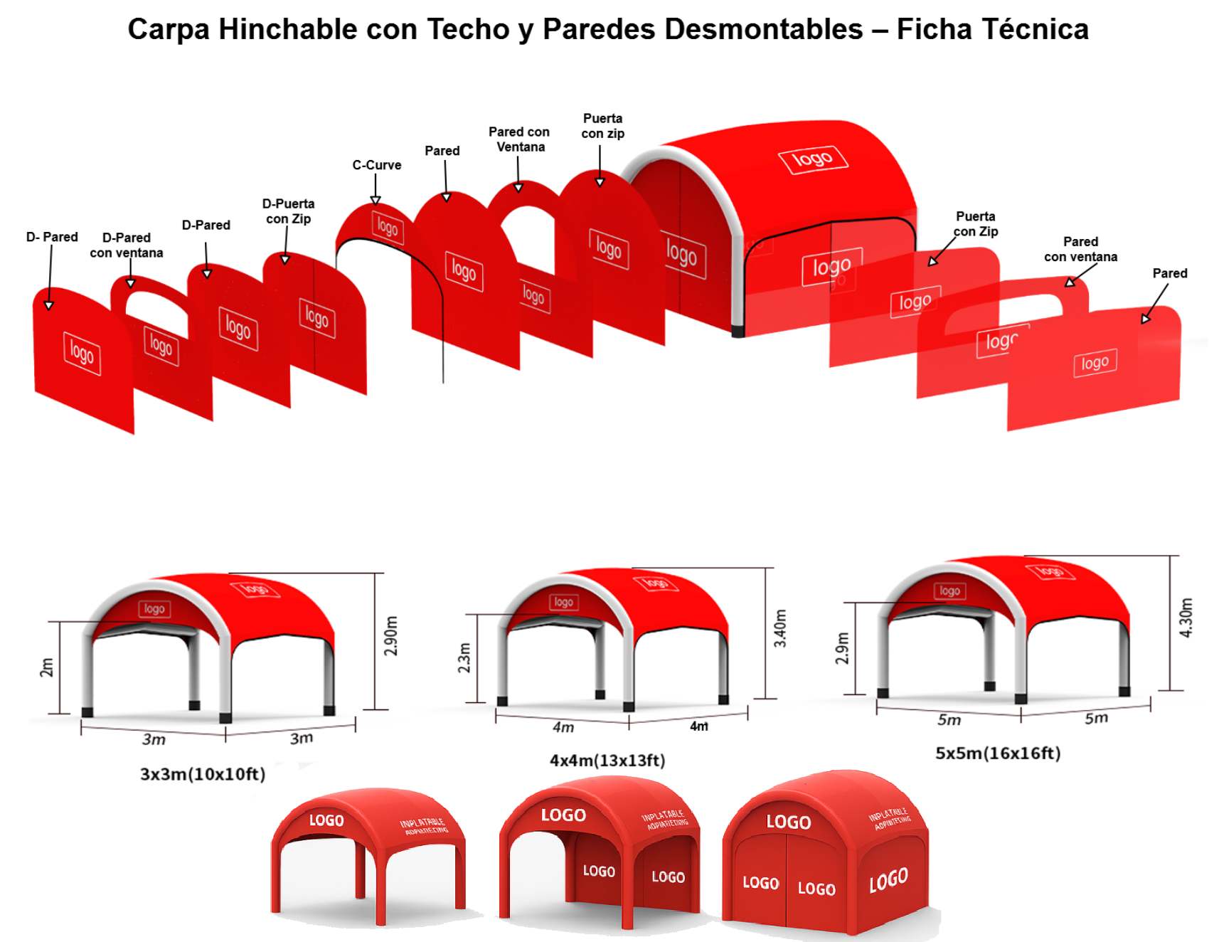 Gazebo Hinchable Cloud Personalizable