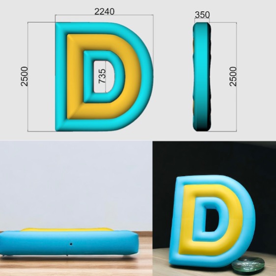 Logotipo 3D Inflable a Medida