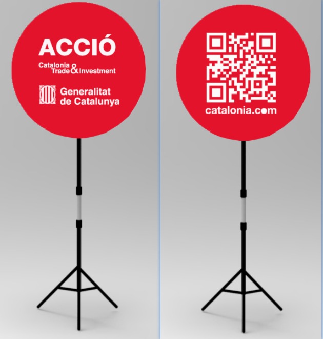 Esfera hinchable sobre soporte