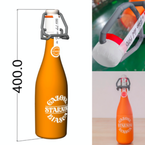 Botellas hinchables y latas