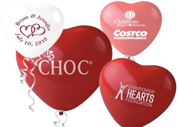 Globos ø 30 cm y ø 41 cm de Corazón personalizados - Imagen 2